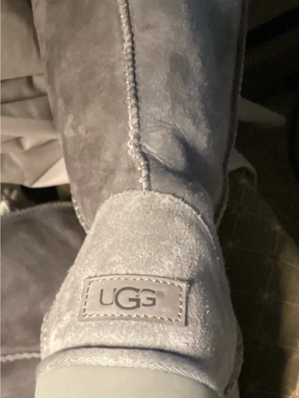 UGG Tall Suede Winter Boots in Gray